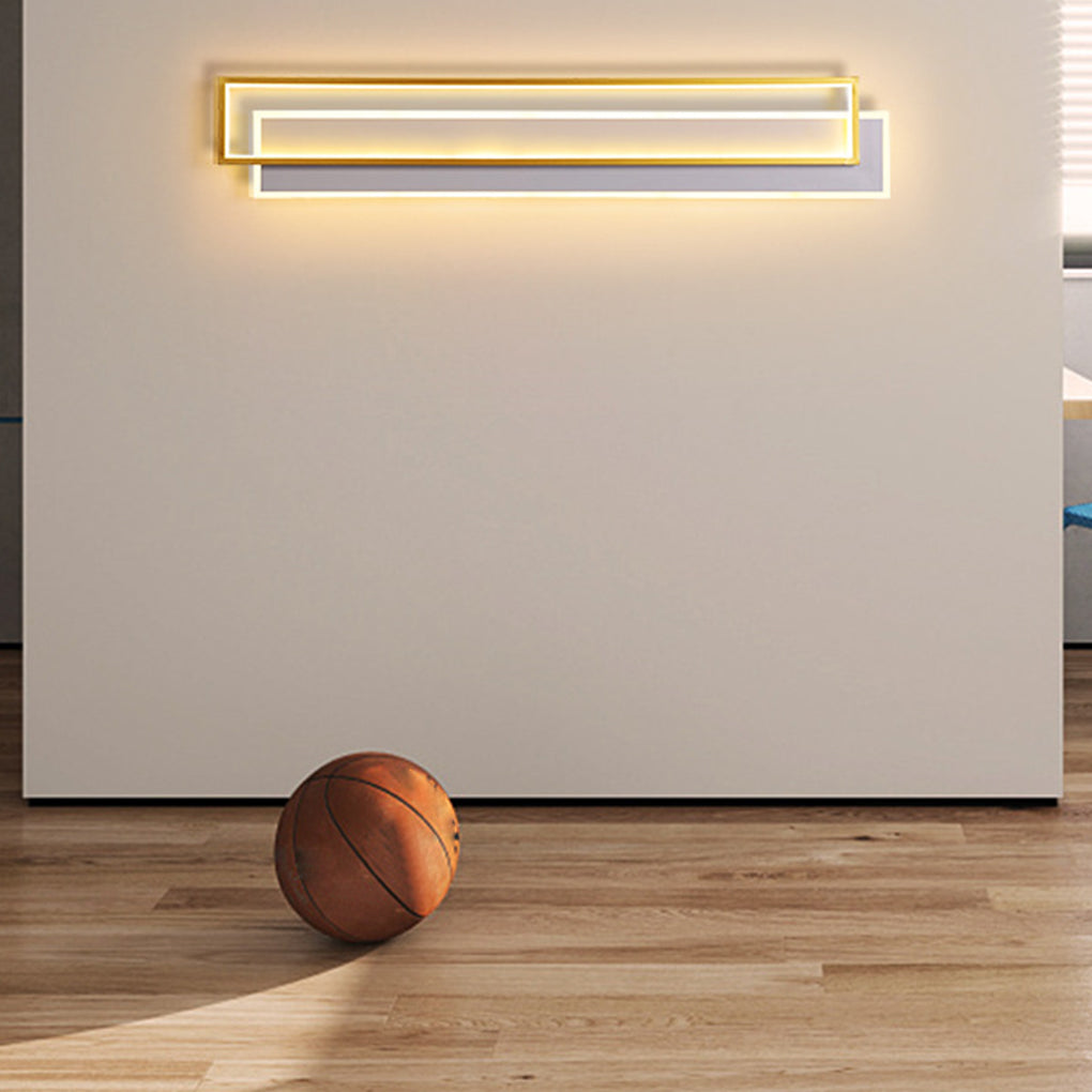 Elegant Minimalist White LED Wall Lights with Three-Step Dimming, Ideal for Living Room