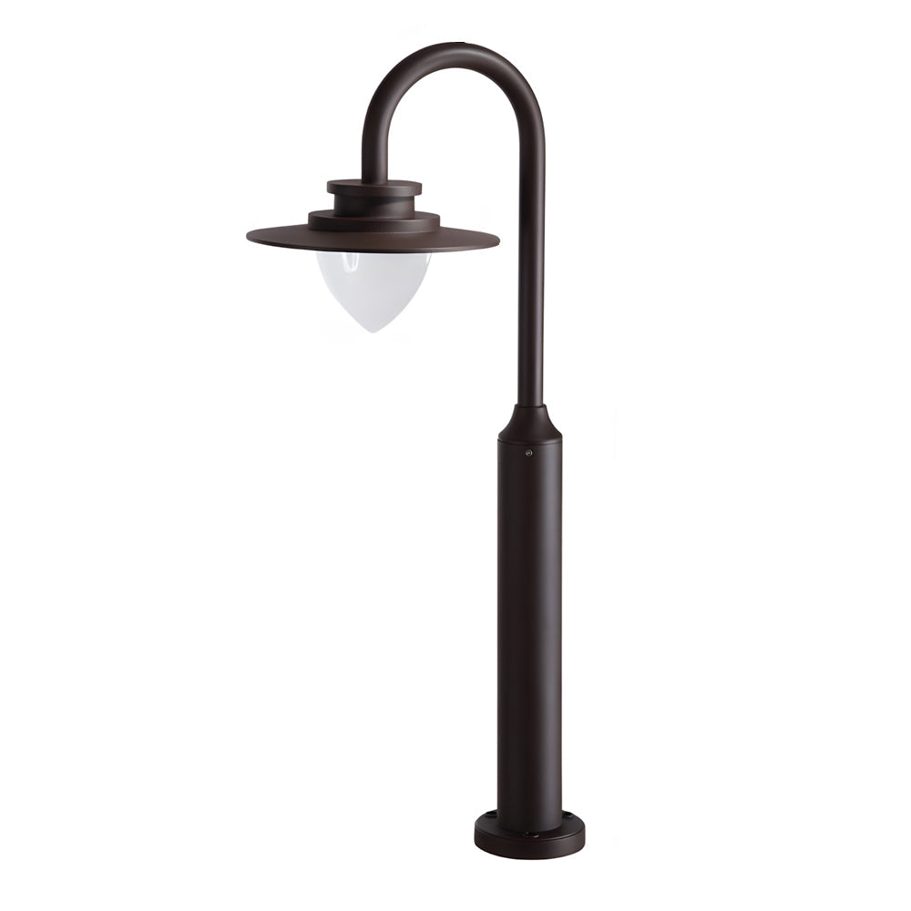 Durable Minimalist Nordic Arc LED Outdoor Lawn Lamp in Black Metal Design