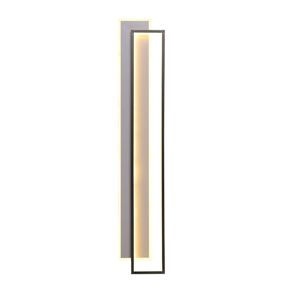 Elegant Minimalist White LED Wall Lights with Three-Step Dimming, Ideal for Living Room
