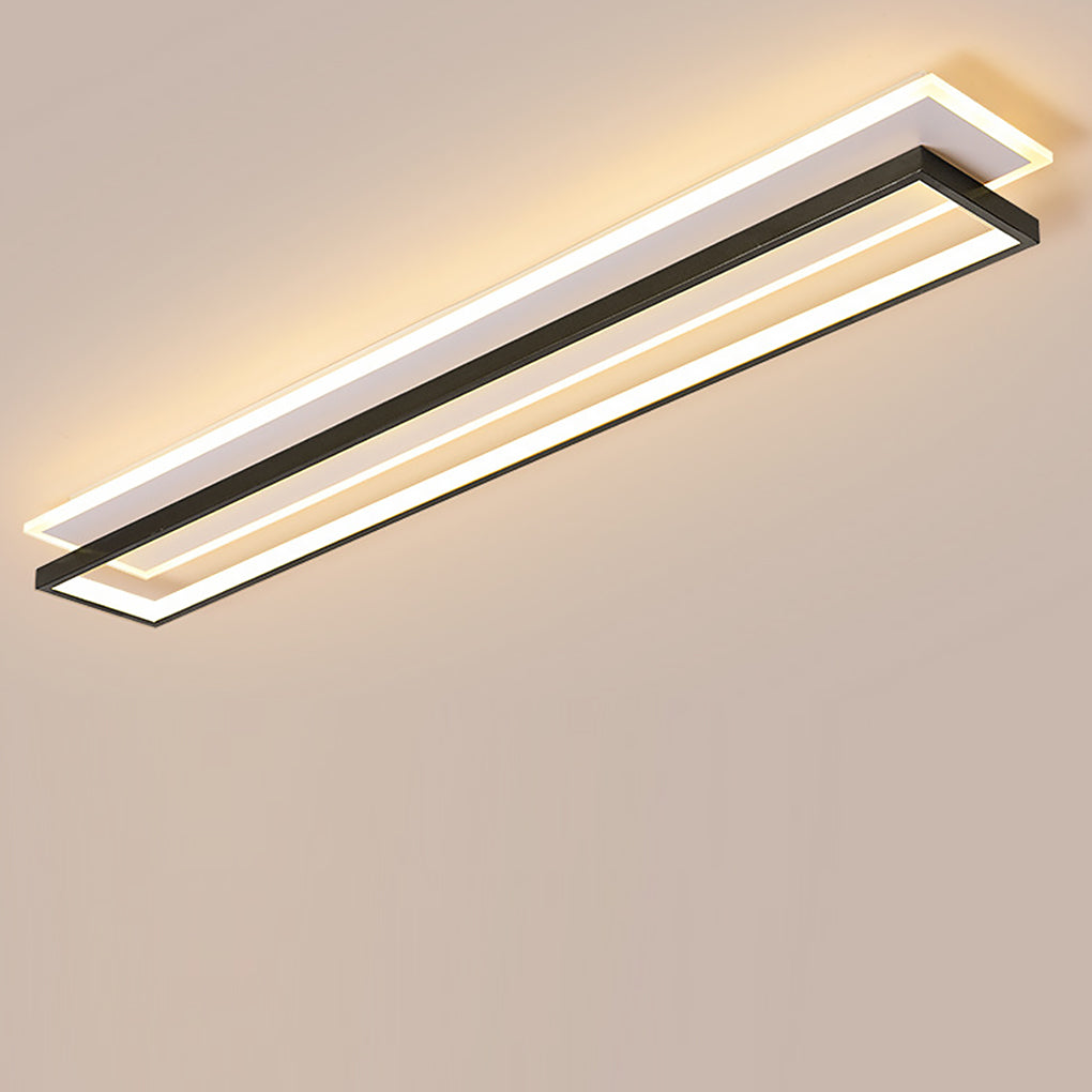 Elegant Minimalist White LED Wall Lights with Three-Step Dimming, Ideal for Living Room