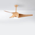 Modern 52" Black Downrod Ceiling Fan with Remote Control & LED Lights