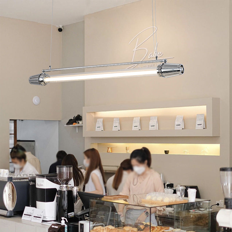 Sleek Aluminum and Acrylic LED Island Chandelier for Modern Dining Room