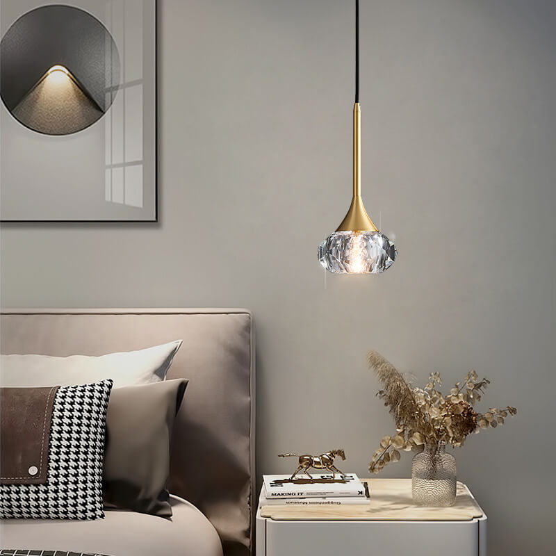 Elegant Brass Crystal Island Chandelier for Dining Room & Kitchen