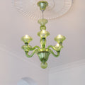 Elegant Iron and Glass 6-Light French Candelabra Chandelier for Living Room