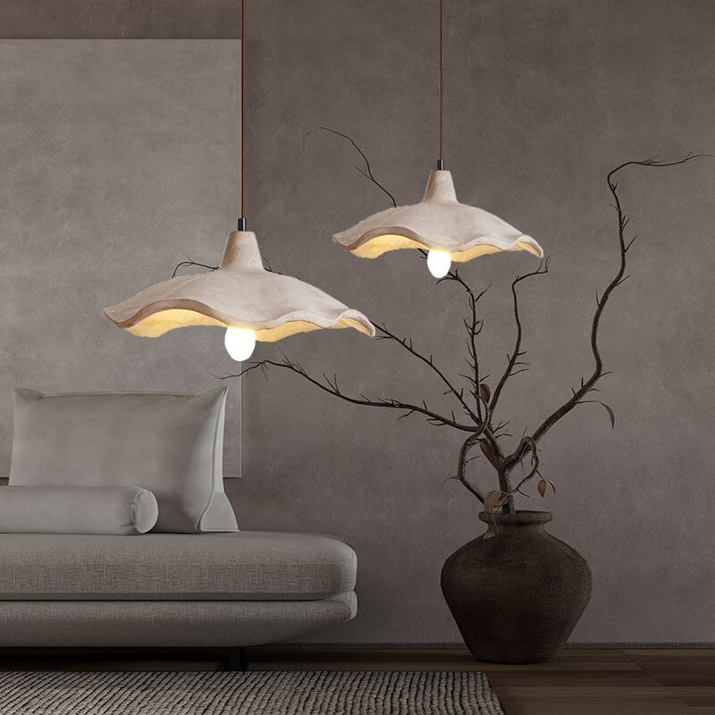 Japanese Vintage Cement Flower Shape Chandelier for Kitchen Island