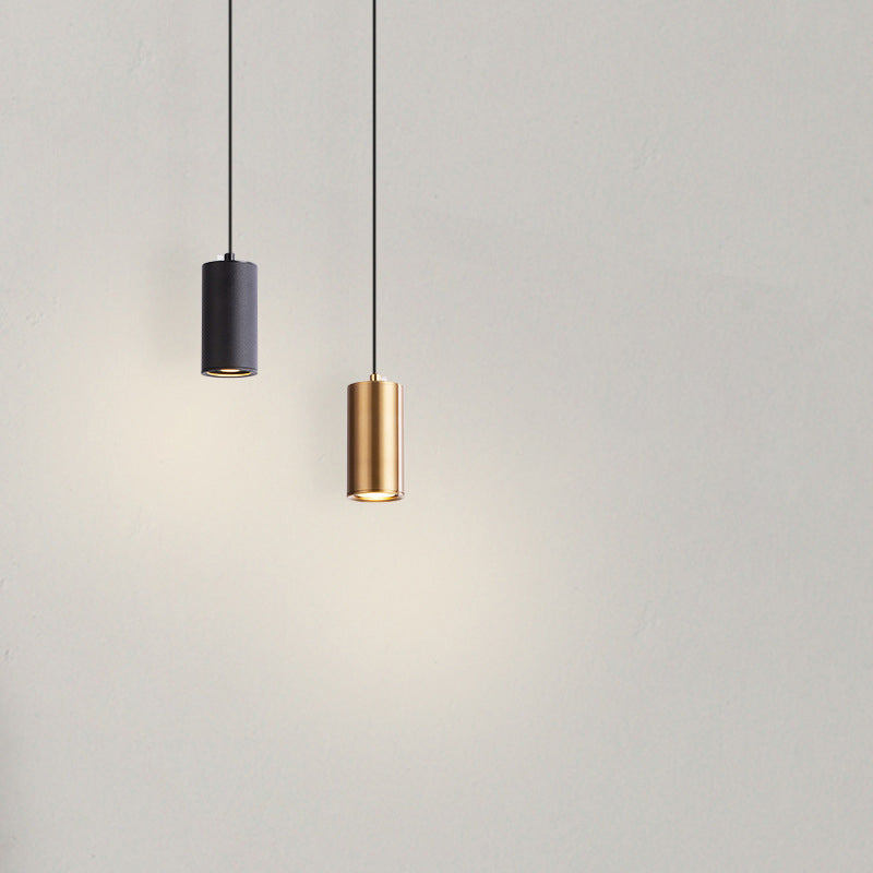 Modern Black Iron Mini Pendant Light Fixture for Minimalist Living Room