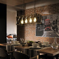 Rustic Black Iron Cage Rectangle Chandelier for Dining Room Island Light