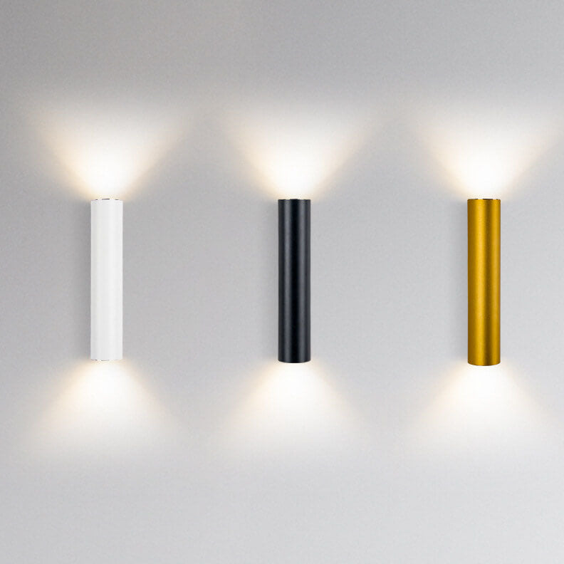 Sleek Minimalist Round Aluminum 2-Light Wall Sconce for Bedroom Décor