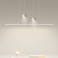 Sleek Black Iron & Acrylic LED Chandelier Pendant Light for Dining Room