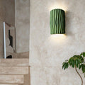 Nordic Design Resin Striped Half Cylinder 2-Light Wall Sconce for Living Room