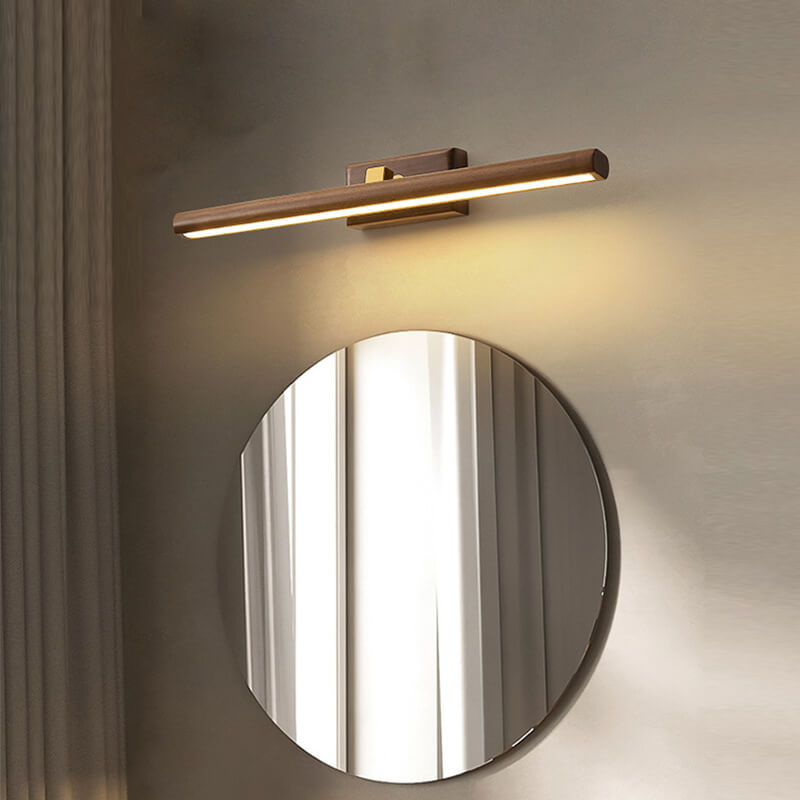 Nordic Beechwood Copper LED Vanity Wall Sconce for Bathroom & Living Room