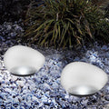 Solar Pebble Sandblasted Glass LED Garden Pathway Light for Outdoor Use