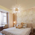 Scandinavian Style Dandelion Crystal Chandelier for Bedroom Lighting