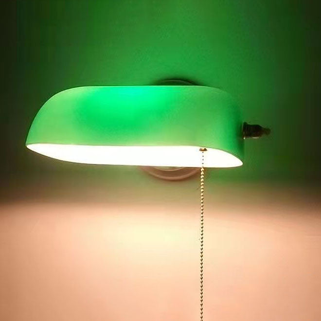Antique-Style Round Glass & Iron Wall Sconce Light for Living Room