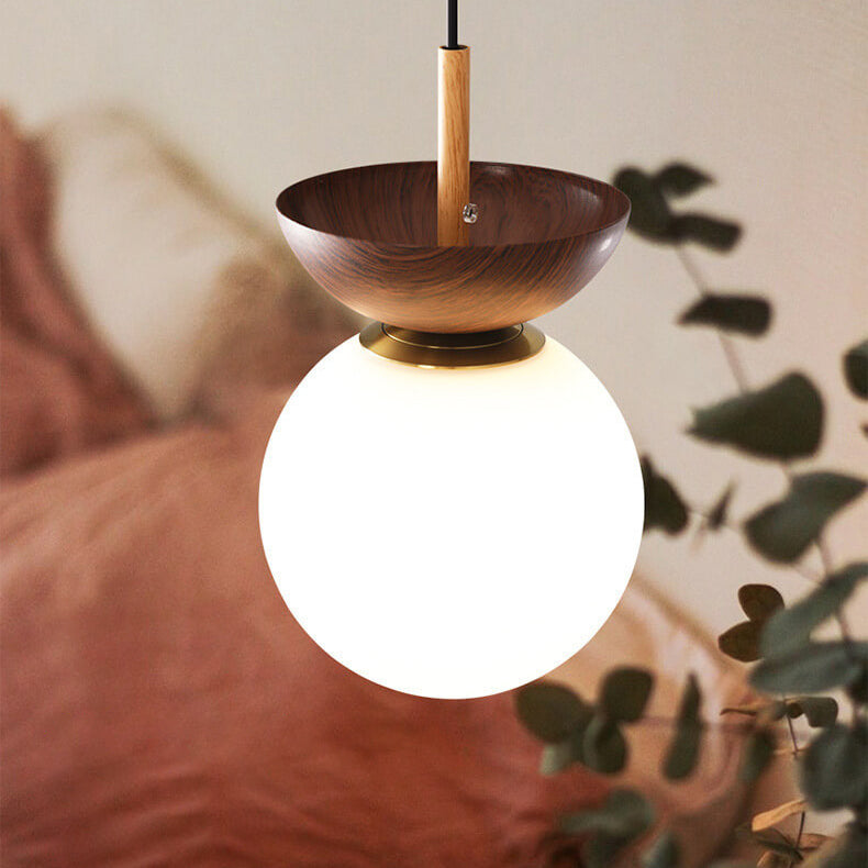 Contemporary Glass Iron Orb Semi-Flush Mount Light for Living Room