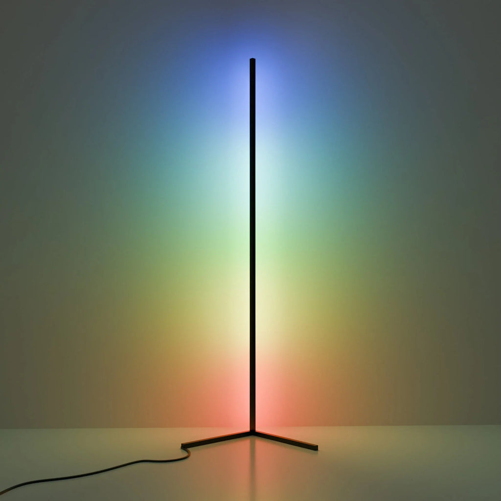 Industrial Black Metal Floor Lamp with Adjustable Shade for Living Room