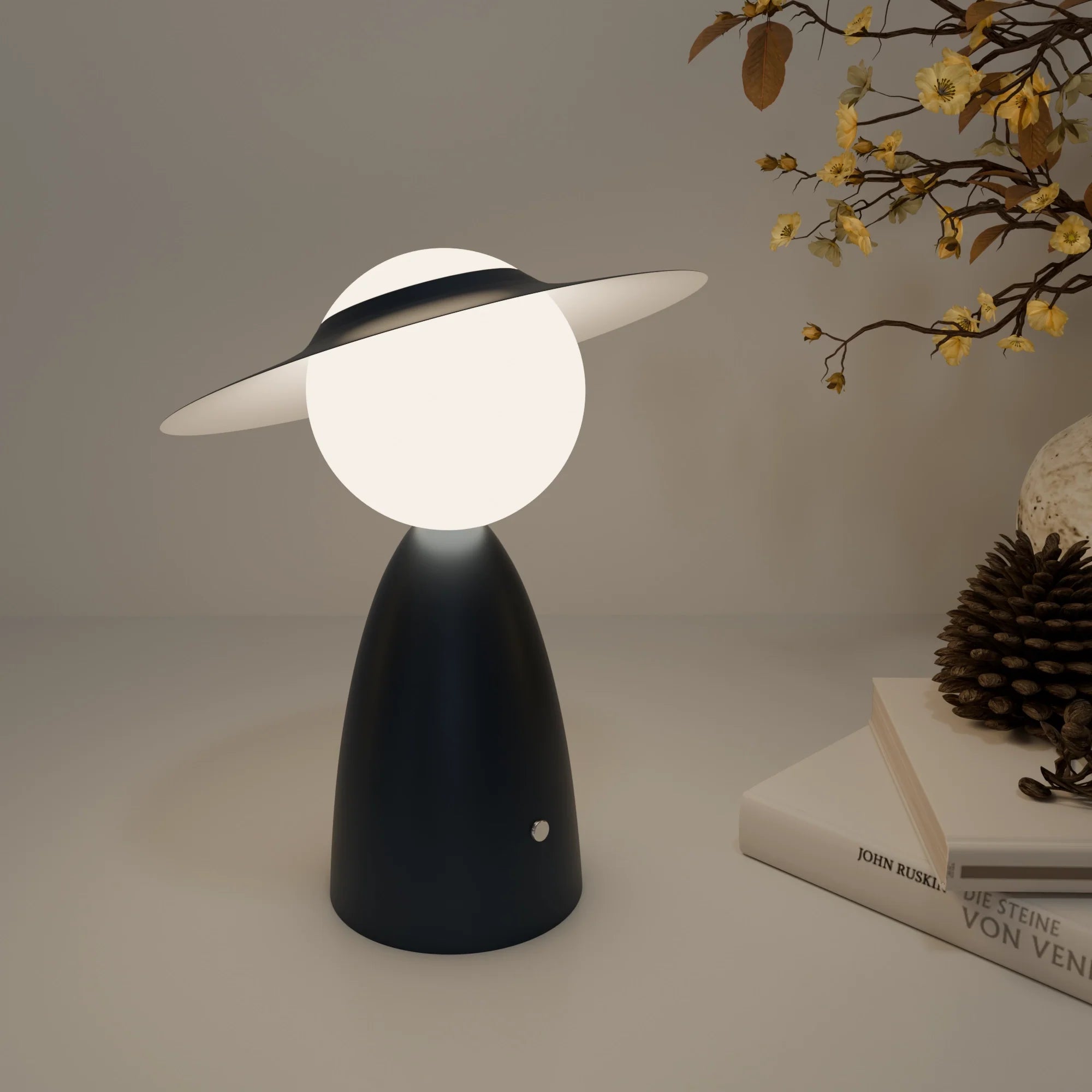 Stylish Modern White Ceramic Table Lamp for Bedroom or Living Room