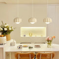 Contemporary Cream Aluminum Resin Pendant Chandelier for Dining Room