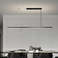 Copper Minimalist LED Chandelier with Circle Design for Modern Living Room