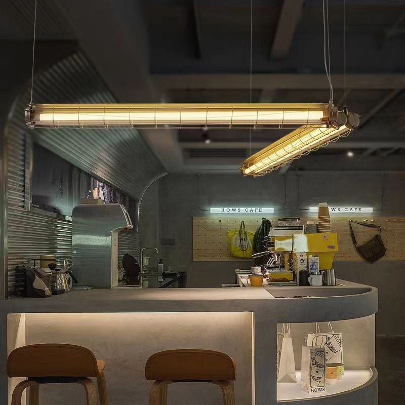 Modern Industrial Acrylic 1/2 Light Chandelier for Dining Room