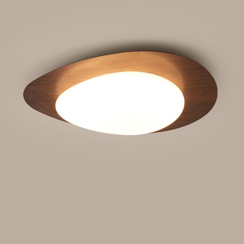 Modern White Acrylic Pebble Shape LED Flush Mount Light for Bedroom