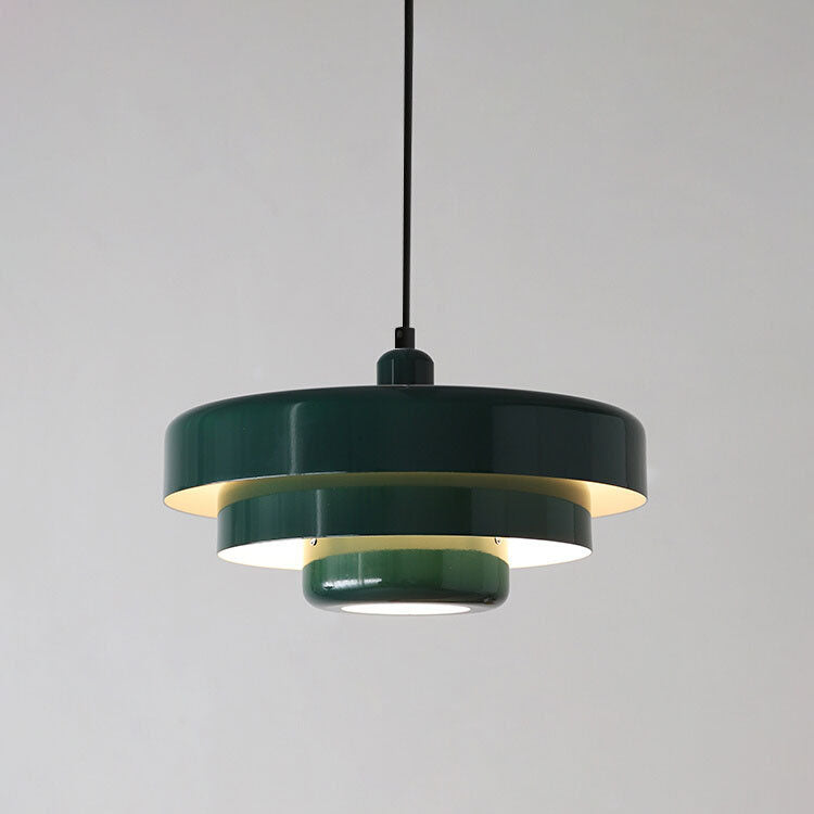 Nordic Vintage Round Metal Pendant Light Fixture for Living Room Decor
