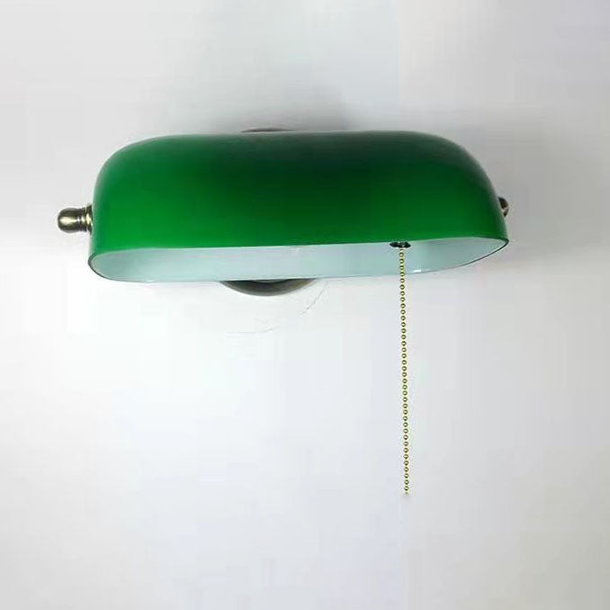 Antique-Style Round Glass & Iron Wall Sconce Light for Living Room