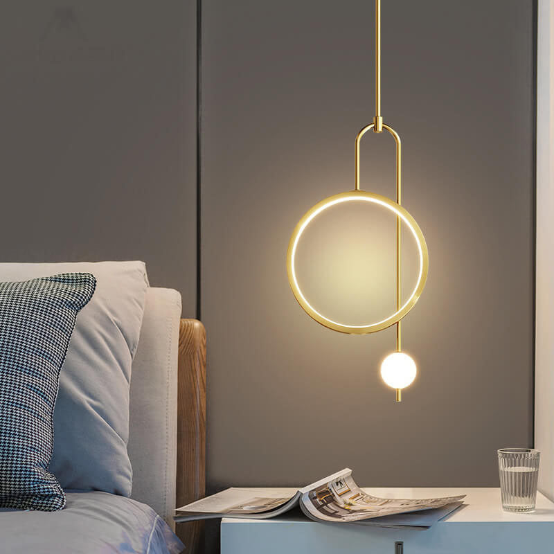 Modern Acrylic LED Chandelier with Circular Design for Dining Room