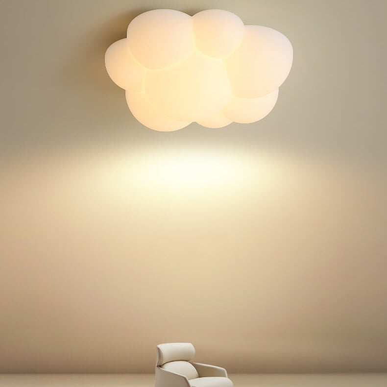 Modern White Minimalist Cat Claw LED Flush Mount Light for Kids Room
