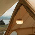 Sleek Black USB Rechargeable LED Camping Tent Light for Outdoor Use