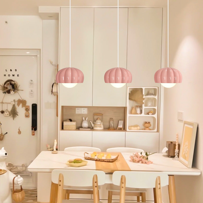 Contemporary Cream Aluminum Resin Pendant Chandelier for Dining Room