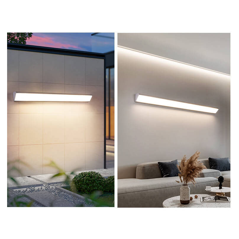 Sleek Black Aluminum LED Wall Sconce Lamp for Indoor Outdoor Use