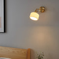 Contemporary White Striped Ceramic Wall Sconce Lamp for Entryway Decor