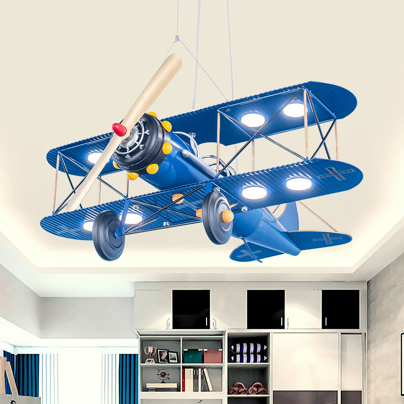 Colorful Acrylic Kids Aircraft LED Chandelier for Modern Bedroom Decor