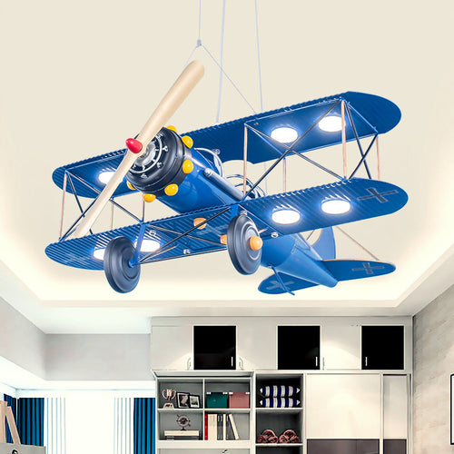 Colorful Acrylic Kids Aircraft LED Chandelier for Modern Bedroom Decor