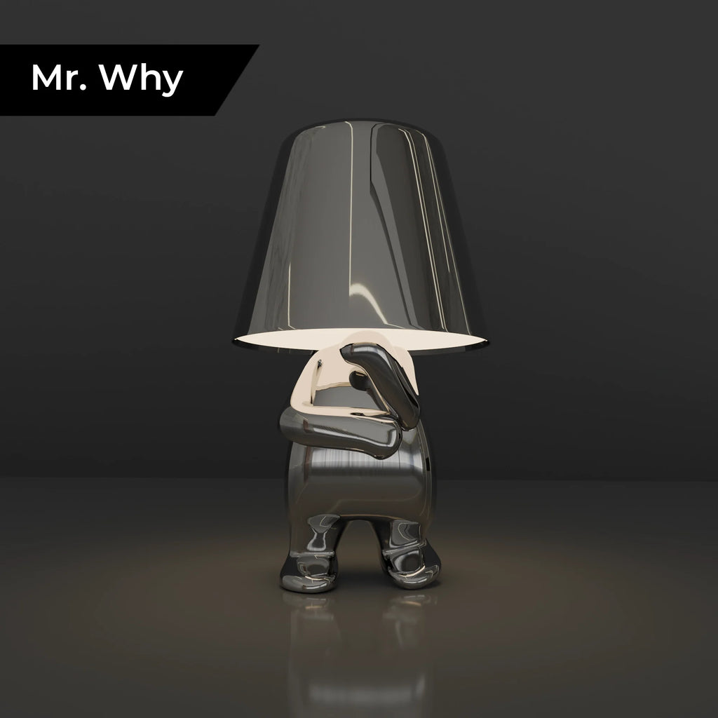 Contemporary Silver Metal Table Lamps for Living Room Bedroom Decor