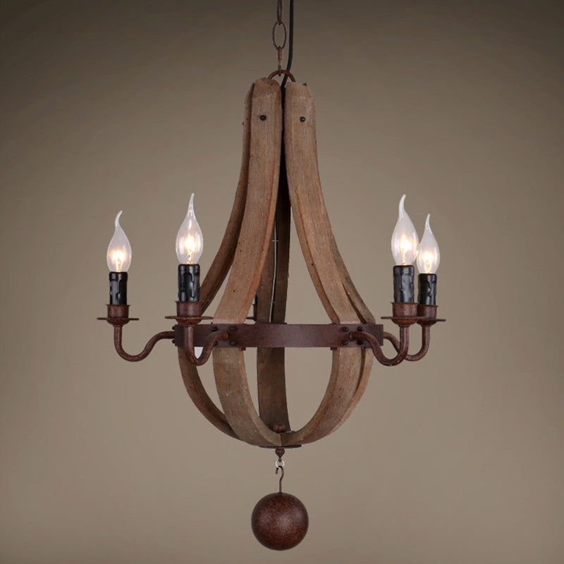 Rustic Wooden Branch Chandelier Candle Holder for Living Room Decor
