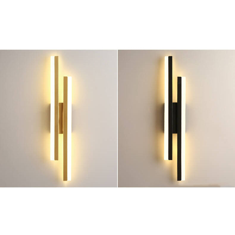 Sleek Black Iron Acrylic LED Wall Sconce Lamp for Contemporary Spaces