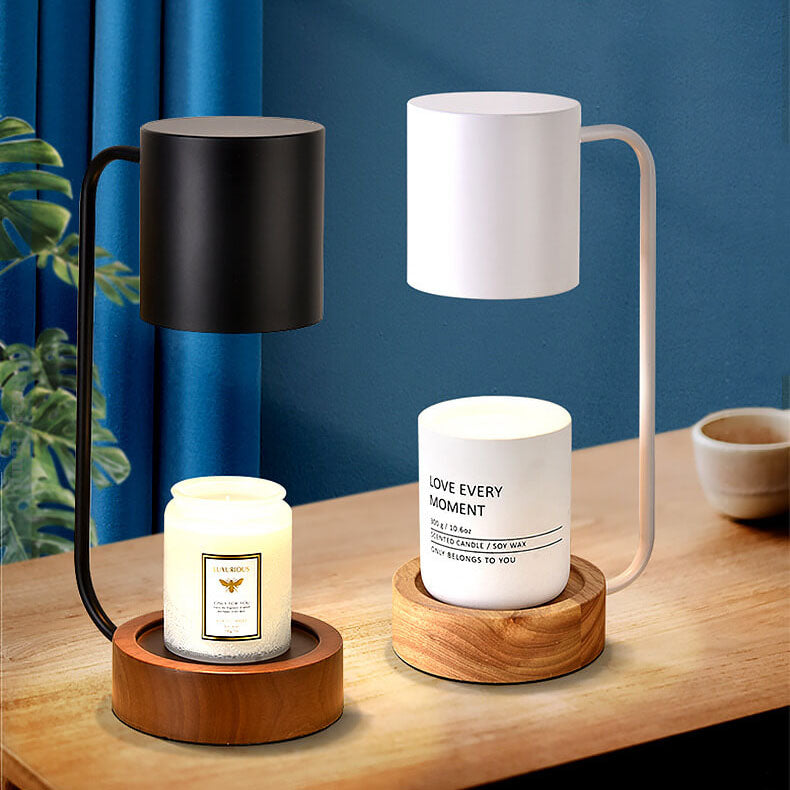 Japanese Minimalist Wood Table Lamp with Dimming Feature for Modern Decor