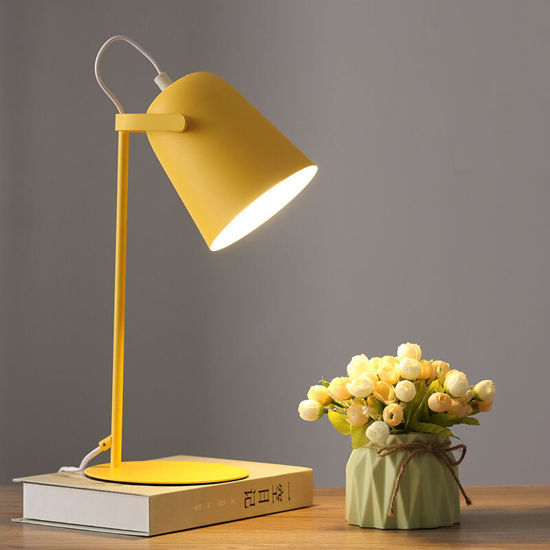 Nordic Pastel Color Iron Bucket Table Lamp for Modern Home Decor
