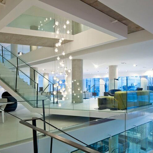 Modern Crystal Orb LED Chandelier Pendant for Luxurious Staircase Decor