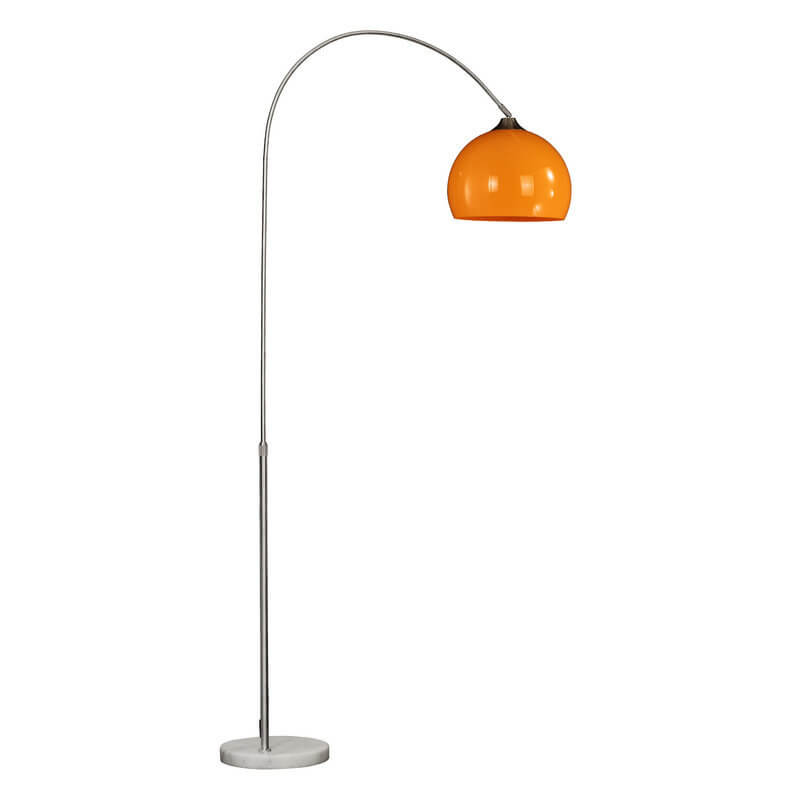 Contemporary Acrylic Globe Shade Fishing Rod Floor Lamp for Living Room