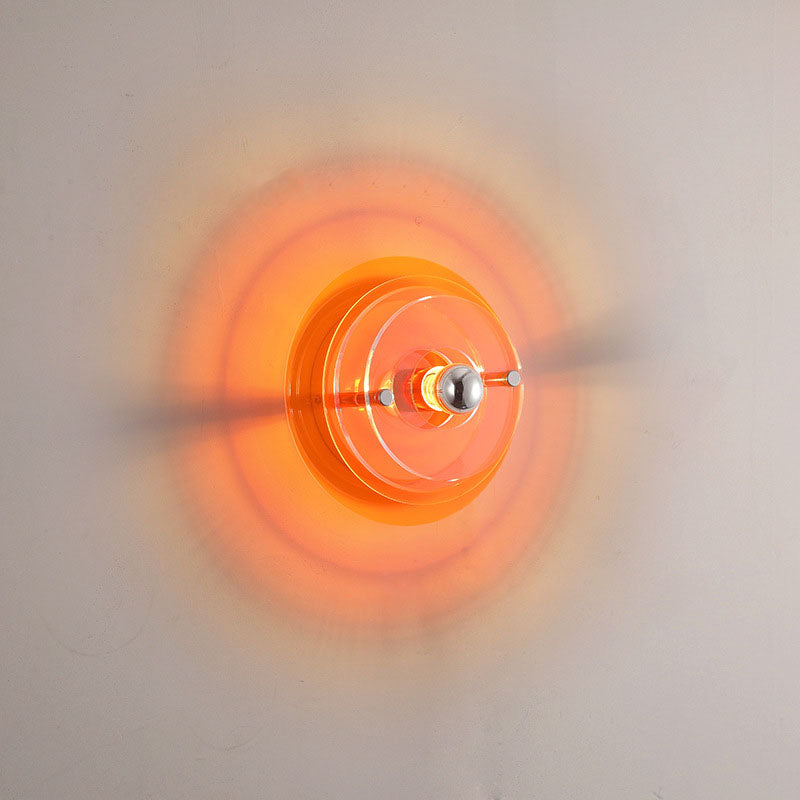 Colorful Iron Acrylic UFO Wall Sconce Light for Modern Entertainment Rooms