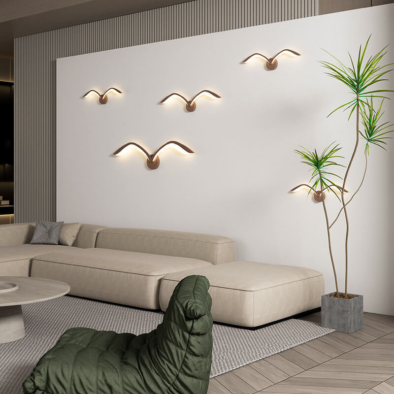 Nordic Minimalist White Acrylic LED Wall Sconce for Living Room Decor