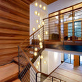 Modern Crystal Orb LED Chandelier Pendant for Luxurious Staircase Decor