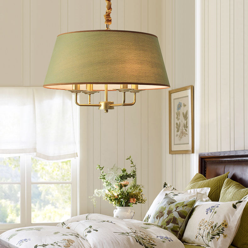 Antique Iron 4-Light Pendant Fixture for Vintage-Style Dining Room Decor