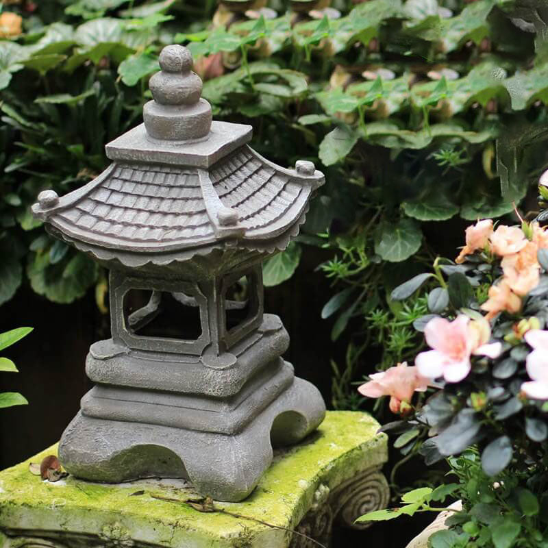 Japanese Zen Waterproof Stone Pagoda LED Garden Accent Light