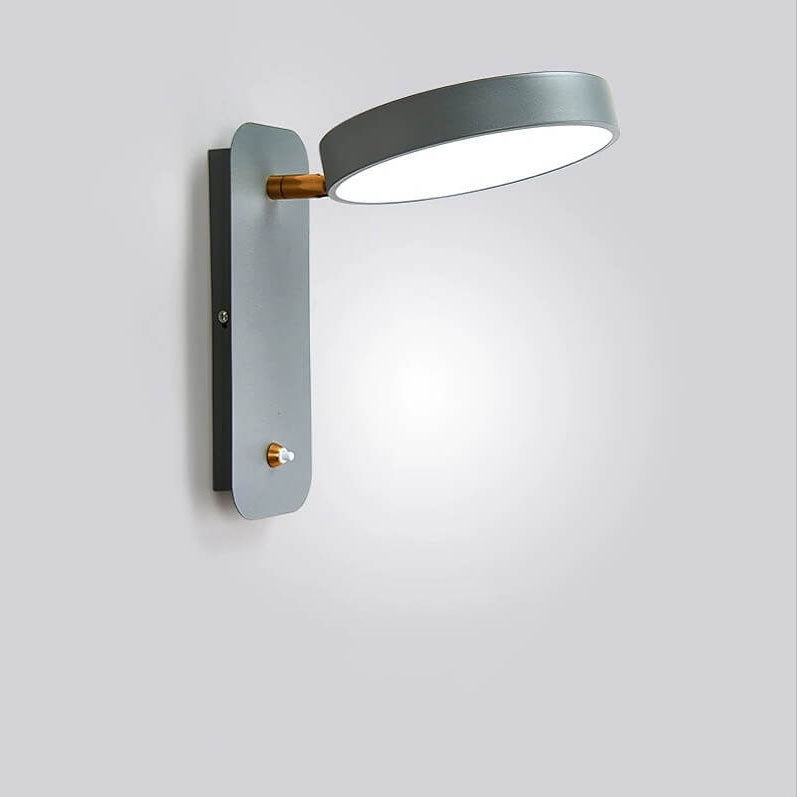 Modern White Round Rotatable LED Wall Sconce for Bedroom or Reading