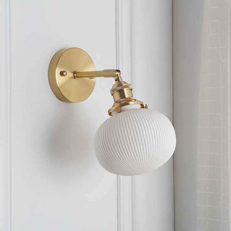 Retro Minimalist Brass and Lucite Oval Wall Sconce for Elegant Spaces
