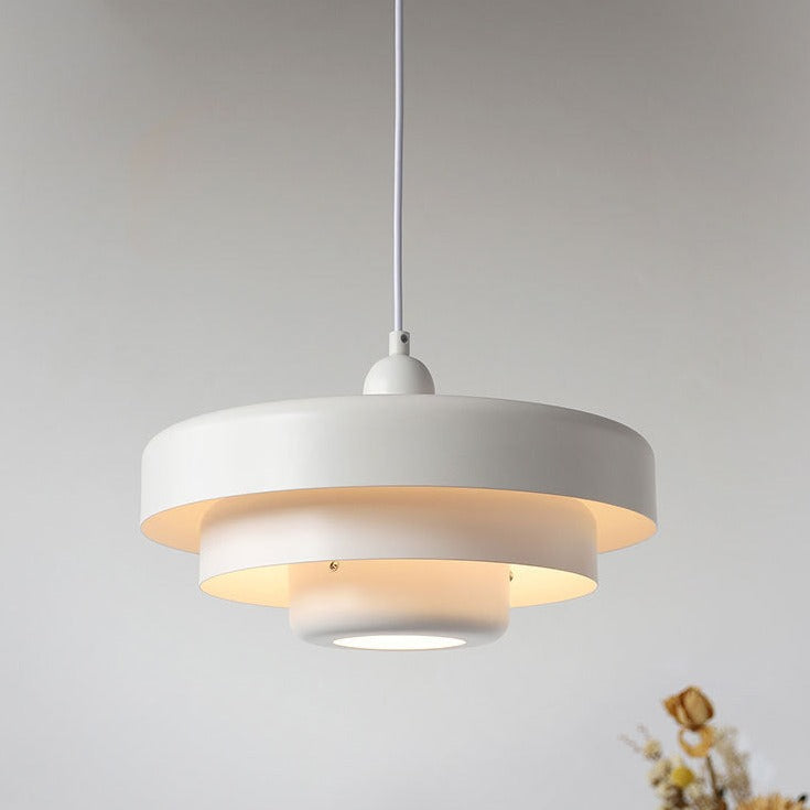 Nordic Vintage Round Metal Pendant Light Fixture for Living Room Decor